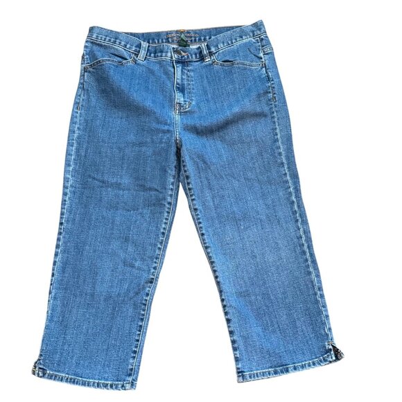 Lauren Ralph Lauren Jeans 12 Denim Capri Blue Mid Rise Cotton Blend - Picture 1 of 8